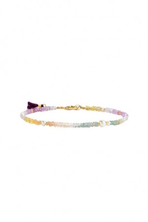 Multicolor Women LoveShackFancy Shashi Ella Gemstone Bracelet Jewelry | GWN-874069