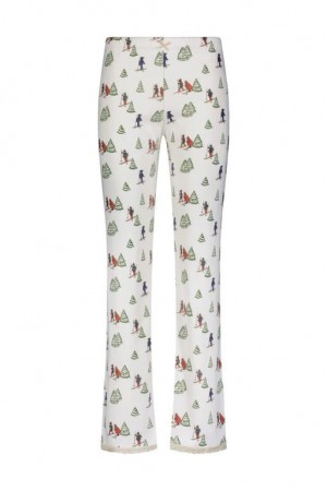 Vintage Ski Print Women LoveShackFancy Polka Dot England Pajama Pant Sleepwear | QTS-725683