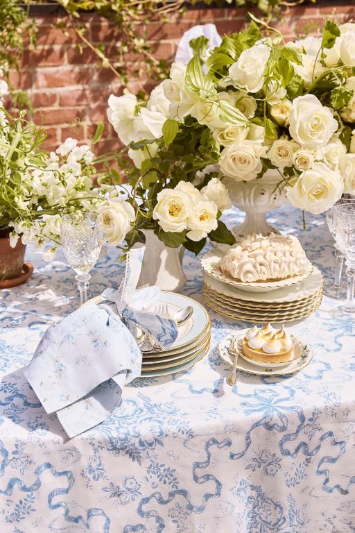Blue Women LoveShackFancy Vintage Inspired Cotton Tablecloth Tabletop | LSX-609235