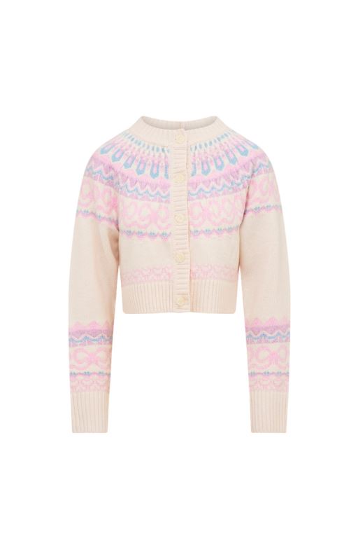Confetti Cake Women LoveShackFancy Shantae Wool Knit Cardigan | UYO-193674