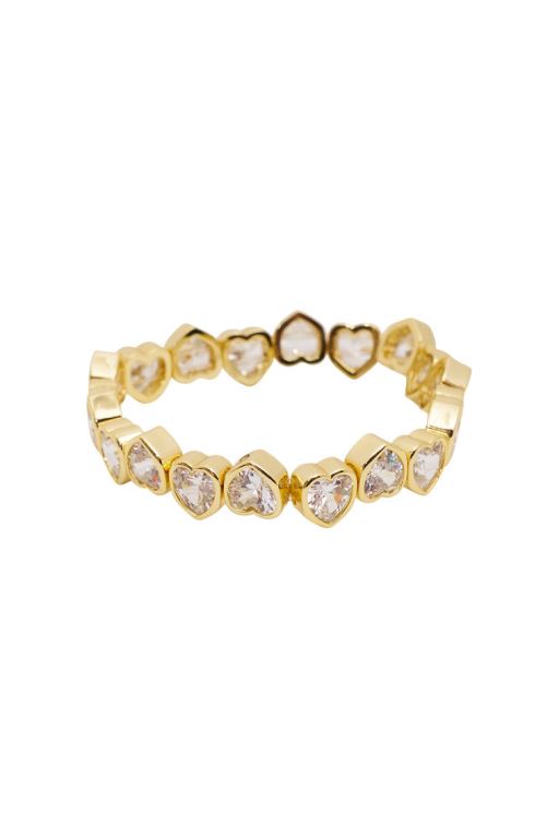 Multicolor Women LoveShackFancy Erin Wachs Large Heart Stretch Bracelet Jewelry | KEW-613598