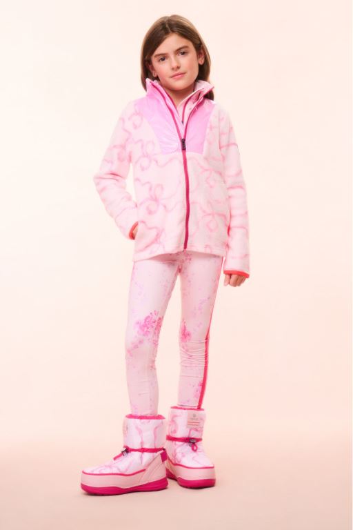 Pink Kids\' LoveShackFancy Bogner Fire+ice X Loveshackfancy Jette Fleece Coats | MSH-176459