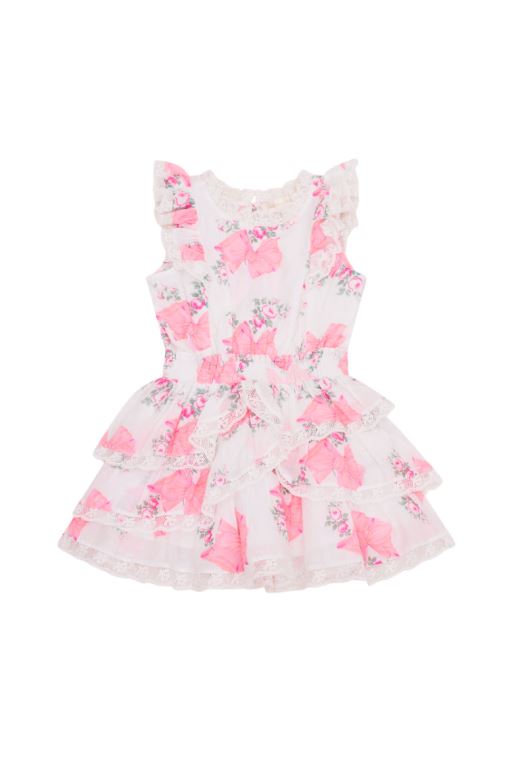 Pink Mint Kids' LoveShackFancy Janelly Rosa Beaux Dress | BFT-295301