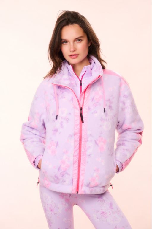 Pink Women LoveShackFancy Bogner Fire+ice X Loveshackfancy Ninetta Fleece Jackets | ABL-420756