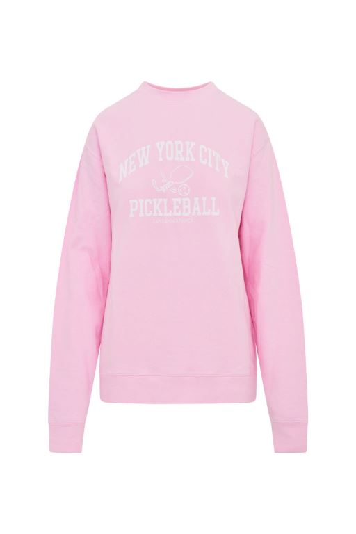 Pink Women LoveShackFancy First Port X Loveshackfancy New York City Pickleball League Crew Neck Fleece | LAF-293081