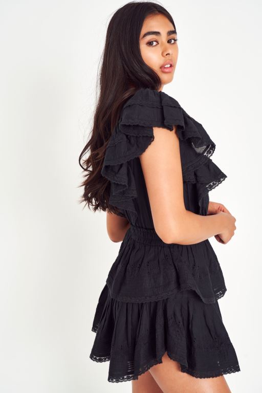 Pink Women LoveShackFancy Gwen Heritage Mini Dress | MCS-482630