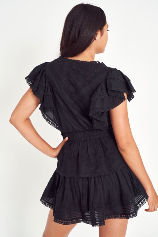 Pink Women LoveShackFancy Gwen Heritage Mini Dress | MCS-482630