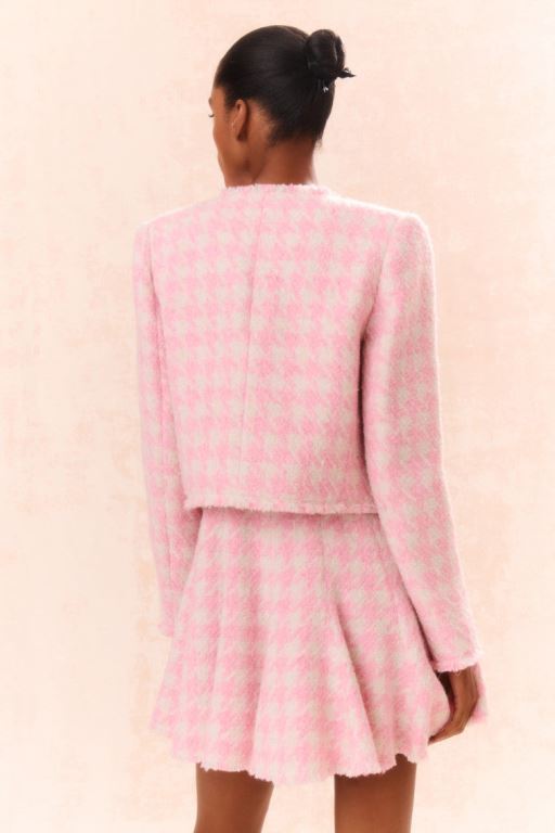 Rose Women LoveShackFancy Antoine Tweed Jackets | MAV-196357