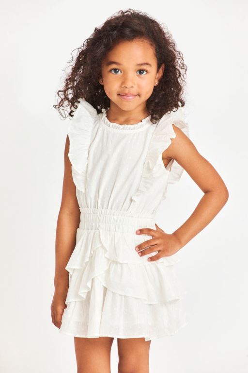 White Kids\' LoveShackFancy Decker Heritage Dress | ZOF-235841