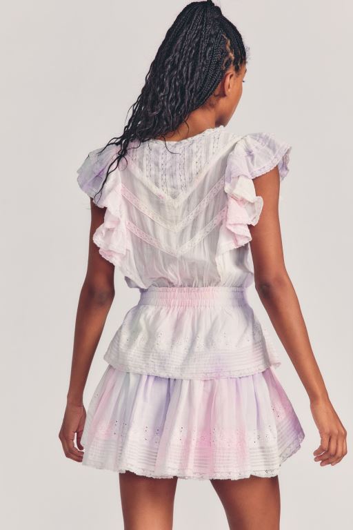 White Women LoveShackFancy Gwen Heritage Mini Dress | RYK-682091